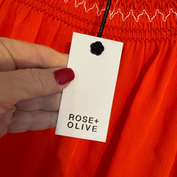 NWT  Rose & Olive Vibrant Orange Top  PLUS:  1X     #I - Picture 9 of 9